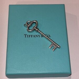 Vintage Tiffany & Co Sterling Silver Large Key Charm Pendent